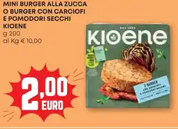 Pam Mini burger alla zucca o burger con carciofi e pomodori secchi KIOENE offerta