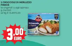 Pam 2 croccole di merluzzo FINDUS offerta