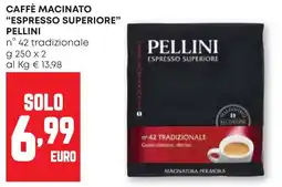 Pam Caffè macinato "espresso superiore" pellini n° 42 tradizionale offerta