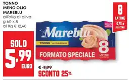 Pam Tonno meno olio mareblu all'olio di oliva offerta