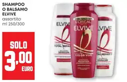 Pam Shampoo o balsamo L'OREAL ELVIVE offerta