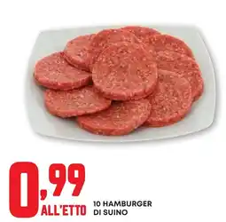Pam 10 hamburger di suino offerta