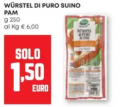 Pam Würstel di puro suino PAM offerta