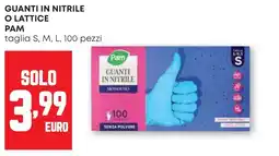 Pam Guanti in nitrile o lattice PAM offerta