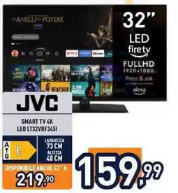 Unieuro JVC SMART TV 4K LED LT32VRF3451 offerta