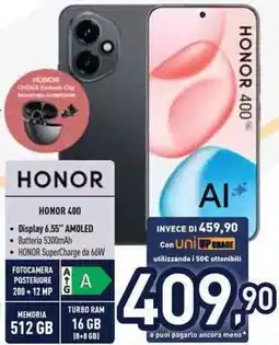Unieuro HONOR 400 offerta