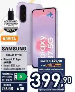 Unieuro SAMSUNG GALAXY A37 5G offerta