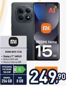 Unieuro Xiaomi REDMI NOTE 15 5G offerta