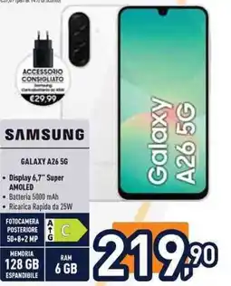 Unieuro SAMSUNG GALAXY A26 5G offerta