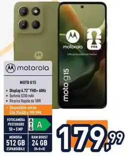 Unieuro motorola MOTO G15 offerta