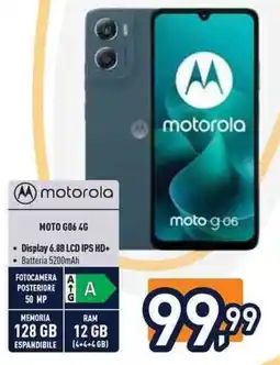 Unieuro motorola MOTO G06 4G offerta
