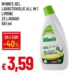 Galassia Winni's gel lavastoviglie all in 1 limone offerta