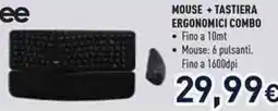 Unieuro Ioplee mouse + tastiera ergonomici combo offerta