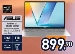 Unieuro ASUS VIVOBOOK S16 M3607KA-SH009W offerta
