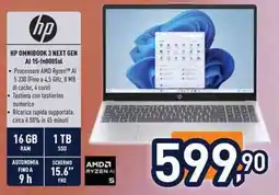Unieuro HP OMNIBOOK 3 NEXT GEN Al 15-fn0005nl offerta