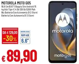Galassia MOTOROLA MOTO GO5 offerta