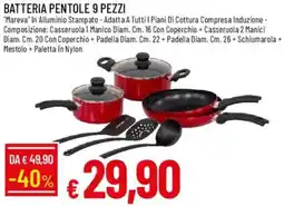 Galassia Batteria pentole 9 pezzi offerta