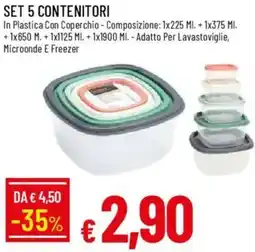 Galassia Set 5 contenitori offerta