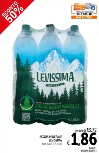 Acqua minerale LEVISSIMA
