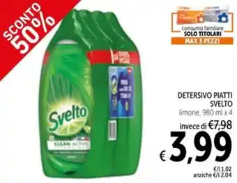 Detersivo piatti SVELTO