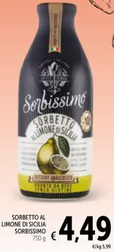 Spazio Conad Sorbetto al limone di sicilia SORBISSIMO offerta