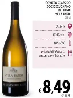 Spazio Conad Orvieto classico doc decugnano dei barbi VILLA BARBI offerta