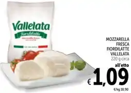 Spazio Conad Mozzarella fresca fiordilatte VALLELATA offerta