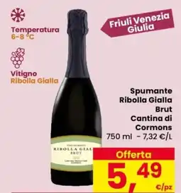 Despar Spumante Ribolla Gialla Brut Cantina di Cormons offerta