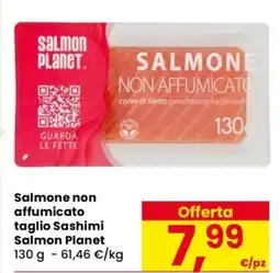 Despar Salmone non affumicato taglio Sashimi Salmon Planet offerta