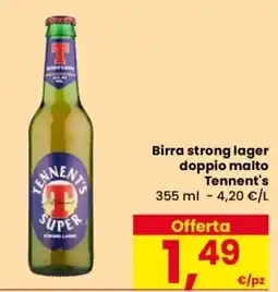 Despar Birra strong lager doppio malto Tennent's offerta