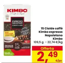 Despar 15 Cialde caffè Kimbo espresso Napoletano Kimbo offerta
