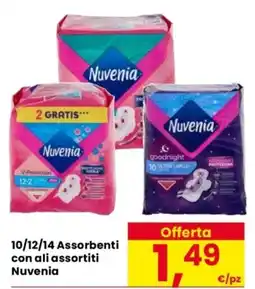 Despar 10/12/14 Assorbenti con ali Nuvenia offerta