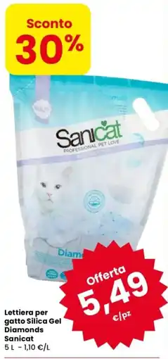 Despar Lettiera per gatto Silica Gel Diamonds Sanicat offerta