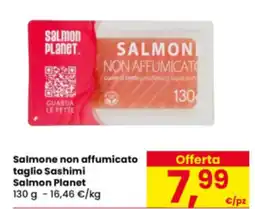 Eurospar Salmone non affumicato taglio Sashimi Salmon Planet offerta