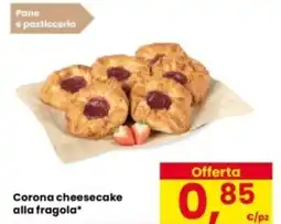 Eurospar Corona cheesecake alla fragola offerta