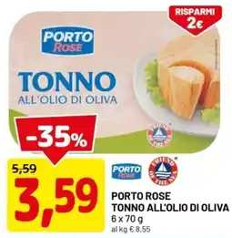 DPiù Porto rose tonno all'olio di oliva offerta