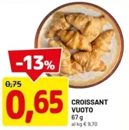 DPiù Croissant vuoto offerta