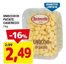 DPiù Berloncello gnocchi di patate caserecci offerta