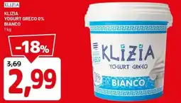 DPiù Klizia yogurt greco 0% bianco offerta