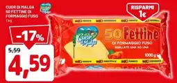DPiù Cuor di malga 50 fettine di formaggio fuso offerta
