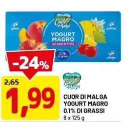 DPiù Cuor di malga yogurt magro 0.1% di grassi offerta
