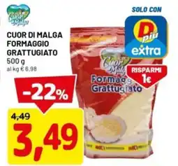 DPiù Cuor di malga formaggio grattugiato offerta