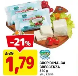 DPiù Cuor di malga crescenza offerta