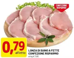 DPiù Lonza di suino a fette confezione risparmio offerta