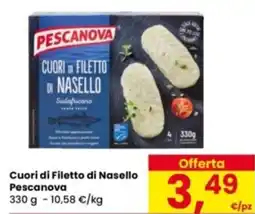 Eurospar Cuori di Filetto di Nasello Pescanova offerta