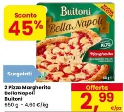 Eurospar 2 Pizza Margherita Bella Napoli Buitoni offerta