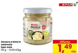 Eurospar Zenzero a fette in salamoia Spar Asia offerta