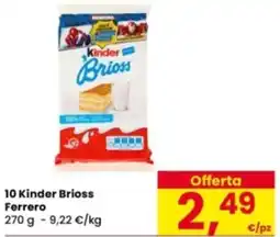 Eurospar 10 Kinder Brioss Ferrero offerta
