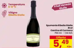 Eurospar Spumante Ribolla Gialla Brut Cantina di Cormons offerta