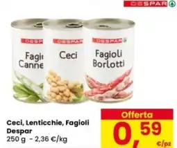Eurospar Ceci, Lenticchie, Fagioli Despar offerta